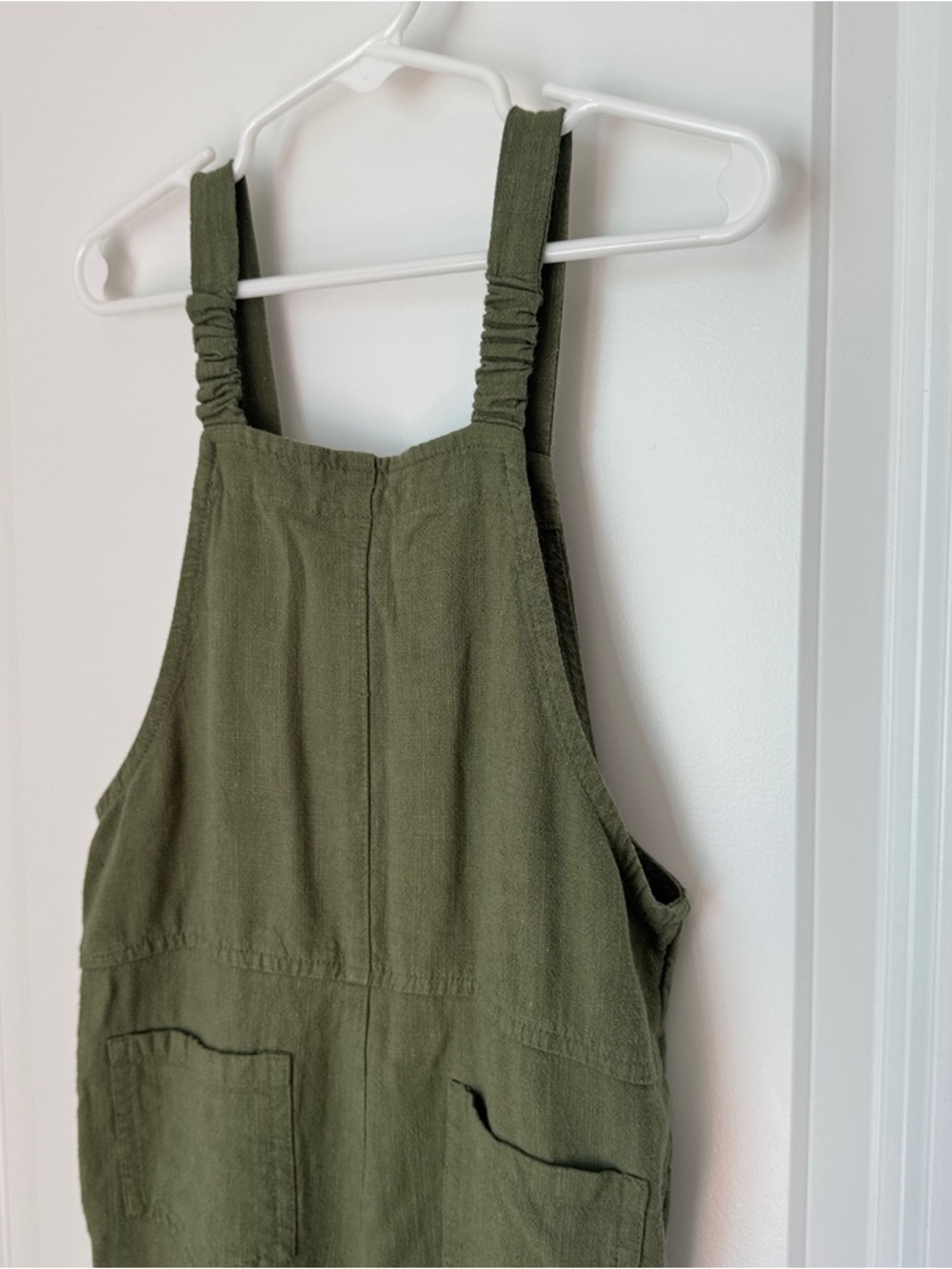 Cat & Jack Toddler Girl 5T Olive Green Linen Romper